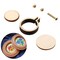 20 Pieces 1 Inch Mini Embroidery Hoops Christmas Wooden Small Tiny Embroidery Hoops Adjustable Circle Cross Stitch Ring Bulk for Home Ornaments Art Craft Handy Sewing